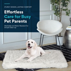 MAVERICK Premium Dog Bed, Orthopedic Dog Bed with High-Grade Memory Foam, Luxurious Faux Fur Sleep Surface, Water-Resistant Liner, Removable & Washable Cover, Non-Slip Bottom for Comfort & Support