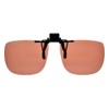 ClipFlipz Rectangular Polarised Large/Copper Driving Clip On Flip Up Sunglasses,