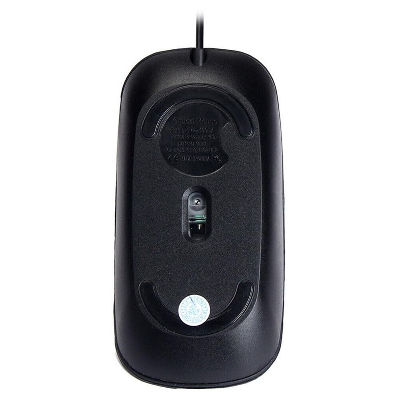 Slim USB Wired Optical Mouse – 1600 DPI Silent Click,