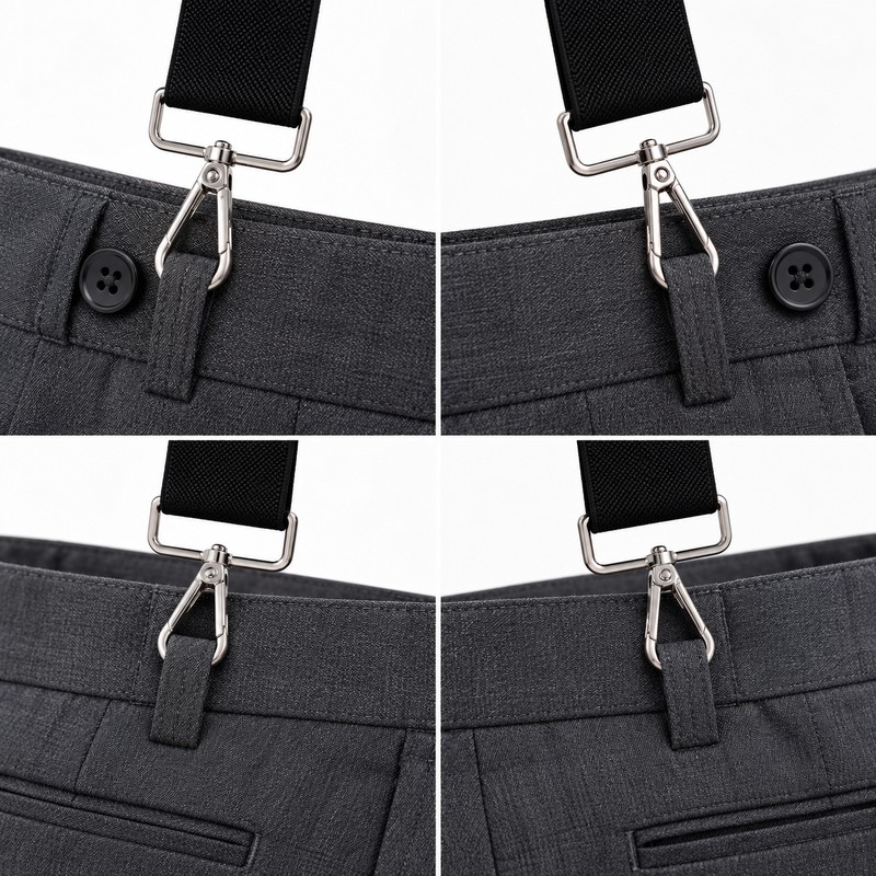 Heavy Duty X-Back Suspenders for Men – Adjustable Elastic Straps