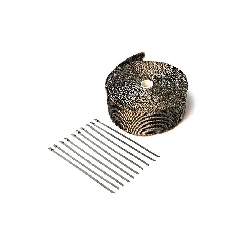 Aulola 10m Titanium Car Motorcycle Exhaust Manifold Downpipe Heat Wrap