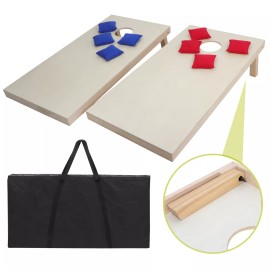 Segawe 4x2'  Wood Foldable Cornhole Toss Bean Bag Board Game Set w/Carry Bag Outdoor