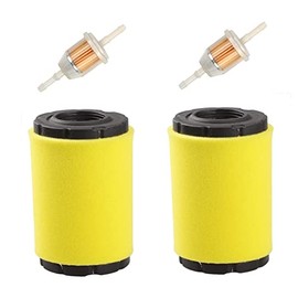 YTH24V48 Air Filter Fuel Filter for Husqvarna YTH22V46 YTH24V54 YTA24V48 YTA22V46 Poulan Pro PP20VA46 PB185A42 46’’ 48’’ Mower w/ 17.5hp 19.5hp 20hp 21hp B&S Engine (Pack of 2)