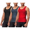 DEVOPS 3 Pack Men's Muscle Dry Fit Compression Tank Top