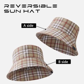 UVSAI UPF 50+ Reversible Foldable Sun Bucket Hat for Hiking Fishing Beach Safari Men Women