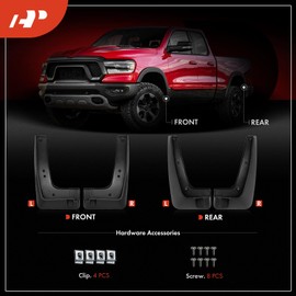 A-Premium Set of 4PCS Mud Flaps Splash Guards Mudguards Mudflaps with Hardware Kits Accessory Compatible with Kia Sportage 2019 2020 2021 2022 Sport Utility, Front & Rear (Driver and Passenger Side)