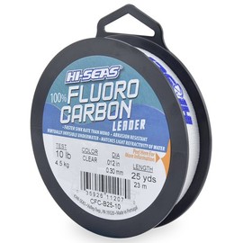 HI-SEAS 100% Fluorocarbon Fishing Leader, 10 lb, Clear, 25 yd