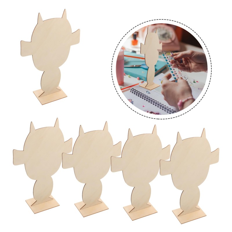 DOITOOL 5pcs Wooden Clay Board for Portrait Making Safe Durable
