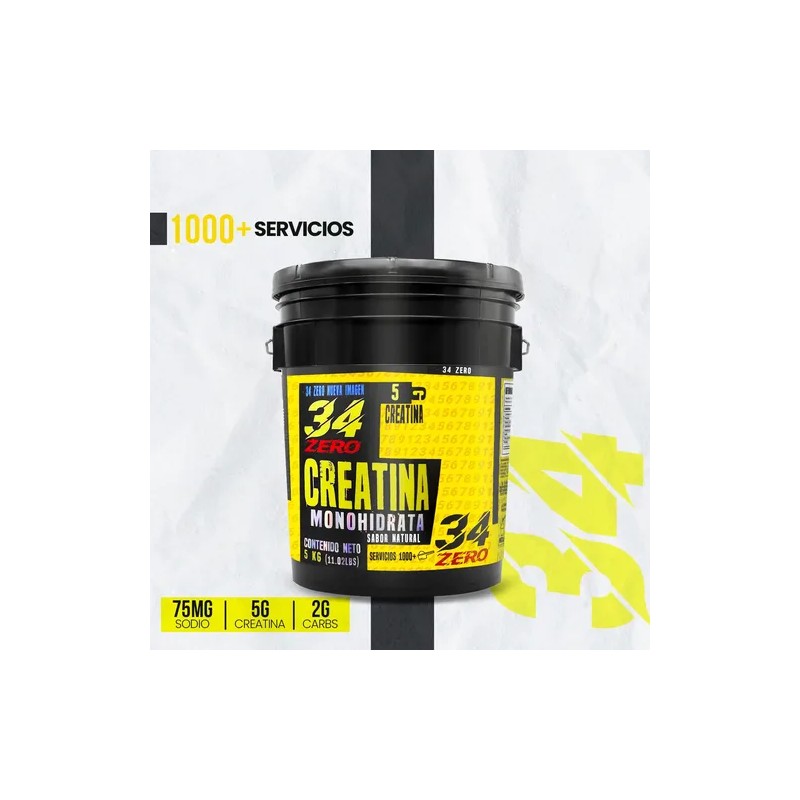 34 Zero Creatina Monohidratada 5kg 1000 Servicios