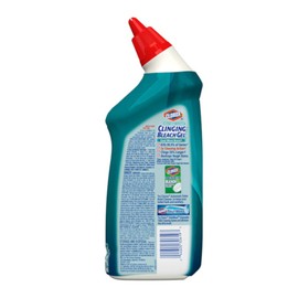 Clorox Toilet Bowl Cleaner, Clinging Bleach Gel, Cool Wave Scent, 24 Ounces