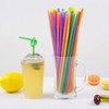 100 Pcs Colorful Flexible Plastic Straws, Disposable Bendy Straws, 10.2"