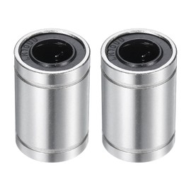 QUARKZMAN LM10UU Linear Bearings 10 mm Bore 19 mm OD 29 mm Length Linear Ball Bearings Nickel-Plated Surface Double-Sided Rubber Sealed Bearing Steel for CNC Machine 3D Printer Pack of 2