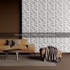 Lebenforce PVC 3D Wall Panels, White, 12"x12"