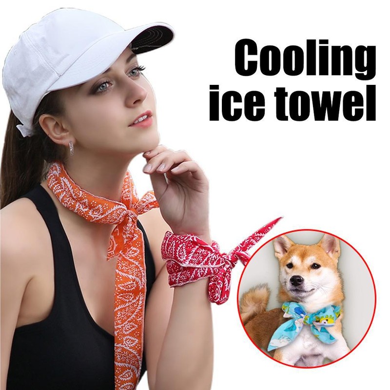 8 Pieces Cooling Scarf Wrap Summer Cool Ice Towel Cold