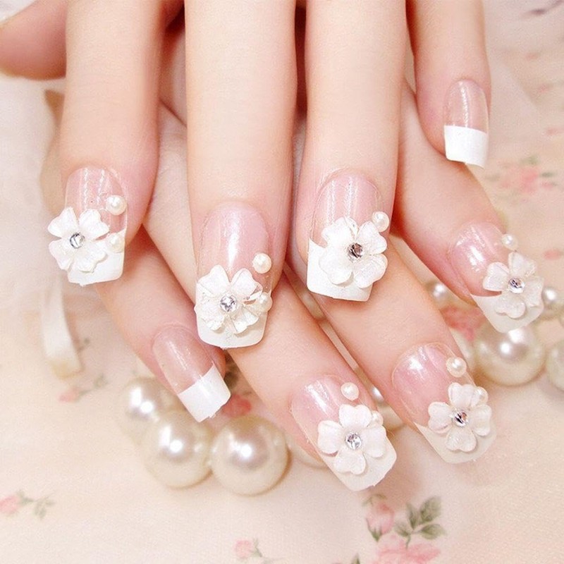 100 PCS False Nail Sticks Fan-Shaped Nail Art Tips Nail
