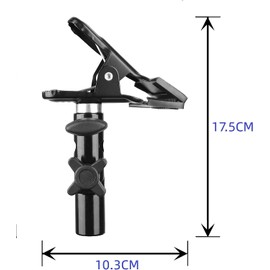 SLOW DOLPHIN Photo Studio Heavy Duty Metal Clamp Holder with 5/8 Light Stand and Umbrella Reflector Holder(2 PCS)