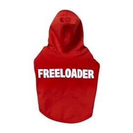 Oh Norman! Freeloader Dog Hoodie by Kaley Cuoco, Premium Quality and Comfort, Winter Fall Warm Dog Clothes, Red, Size XS
