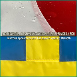 Heavy Duty Sweden Flag 3x5 Ft, Longest Lasting Oxford Nylon 210D | Embroidered Five Stars | Four Rows Stitching Fly Ends|Swedish National Flags Decoration Gift Yard House Banner