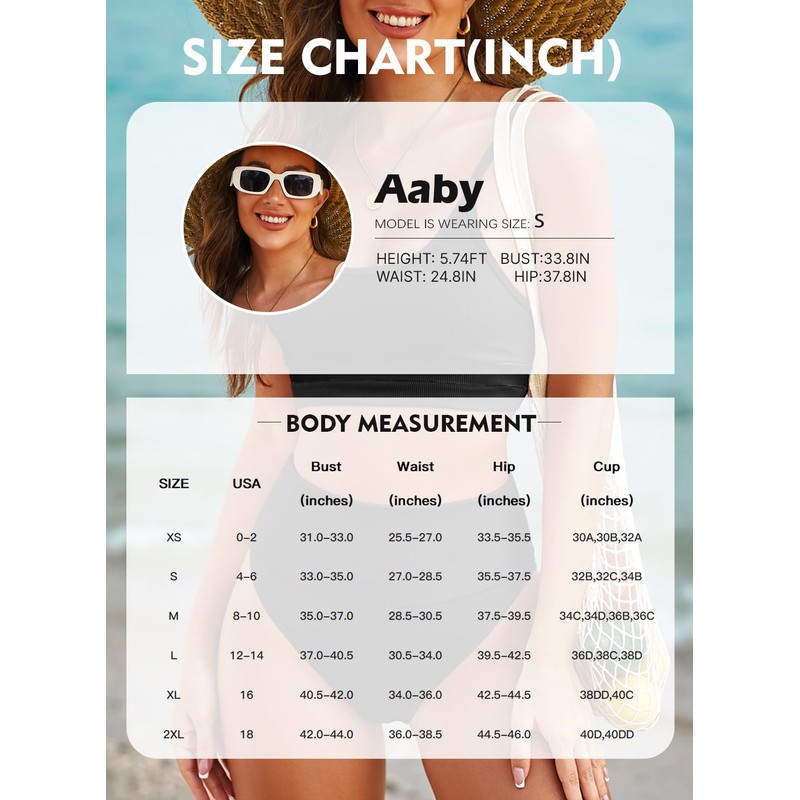 Herseas Women High Waisted Cheeky Bikini Set Swimsuit 2025 Scoop