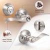 Knobonly 4 Sets of Front Exterior Door Knob Set with