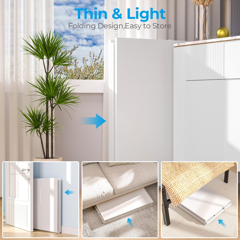 GreenForest Folding Desk for Small Spaces,35.4 in No-Assembly Small Computer