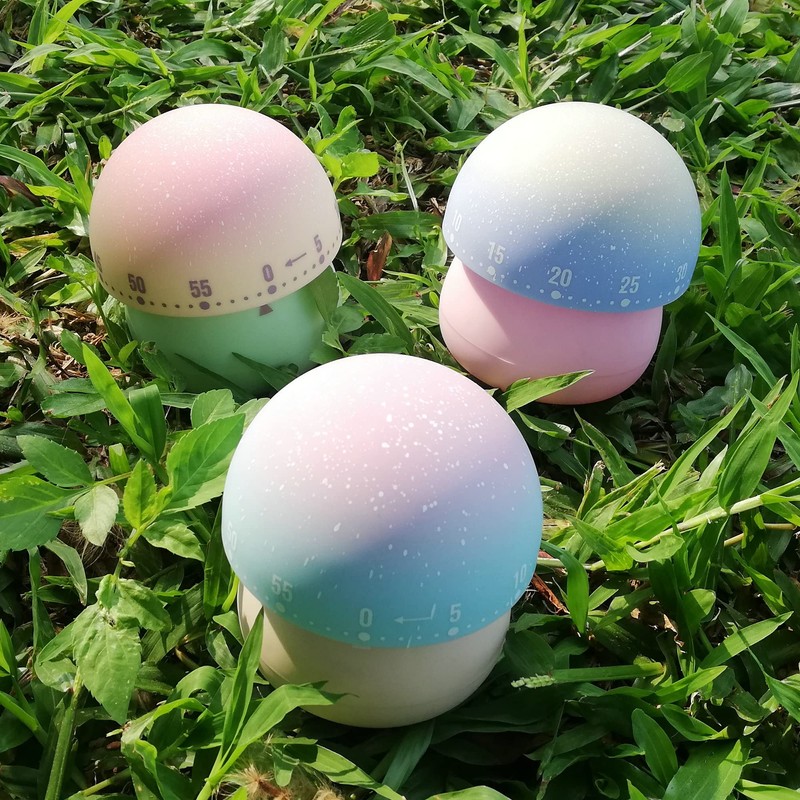 NUOSWEK Mechanical Kitchen Timer, Cute Mushroom Timer for Kids, Wind