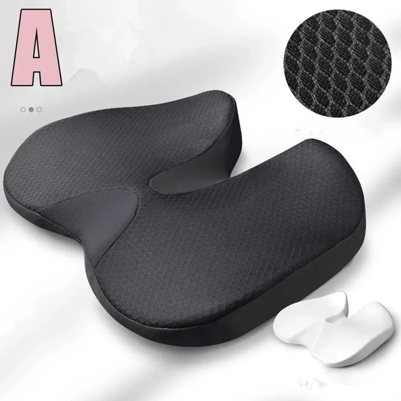 Foldable Memory Foam Seat Cushion – Non-Slip Coccyx & Tailbone