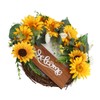 15 Inch Sunflower Wreath for Front Door Artificial Sunflower Wreath