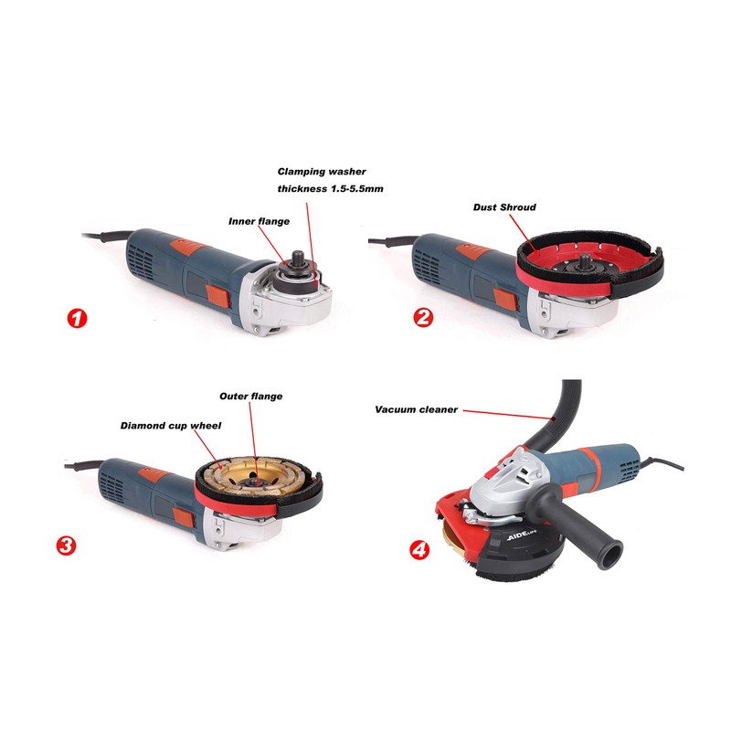 Aidelife Suction Hood for Angle Grinder 115/125 mm + Diamond
