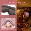 3D Sleep Mask, Contoured Blackout Eye Cover with Adjustable Strap,