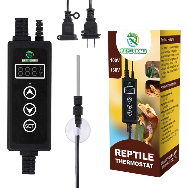 REPTI HOME Reptile Dimming Thermostat, PID Thermostats for Reptile Tanks,