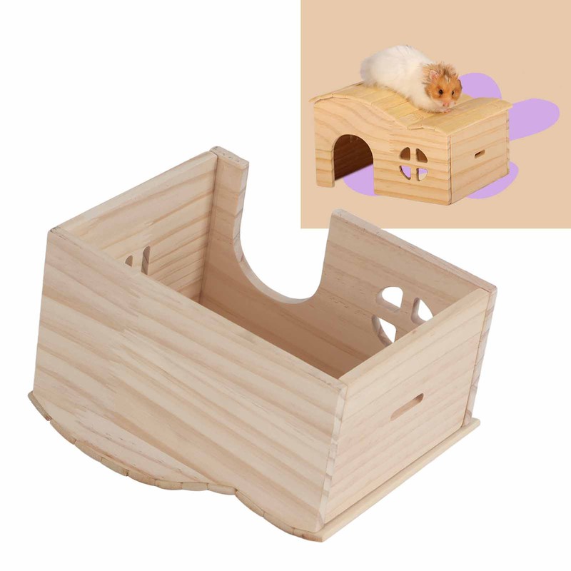 Wooden Hamster House Bite Resistant Large Space Bottomless Small Pet