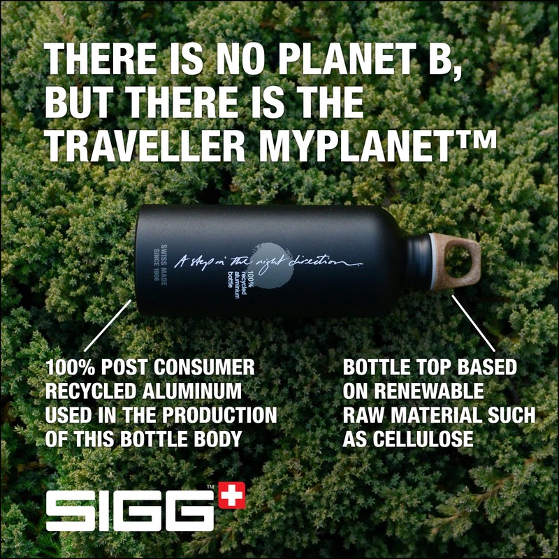 SIGG Traveller MyPlanet™, Repeat, Plain, Drinking Bottle (1.0 L), Climate-Neutral
