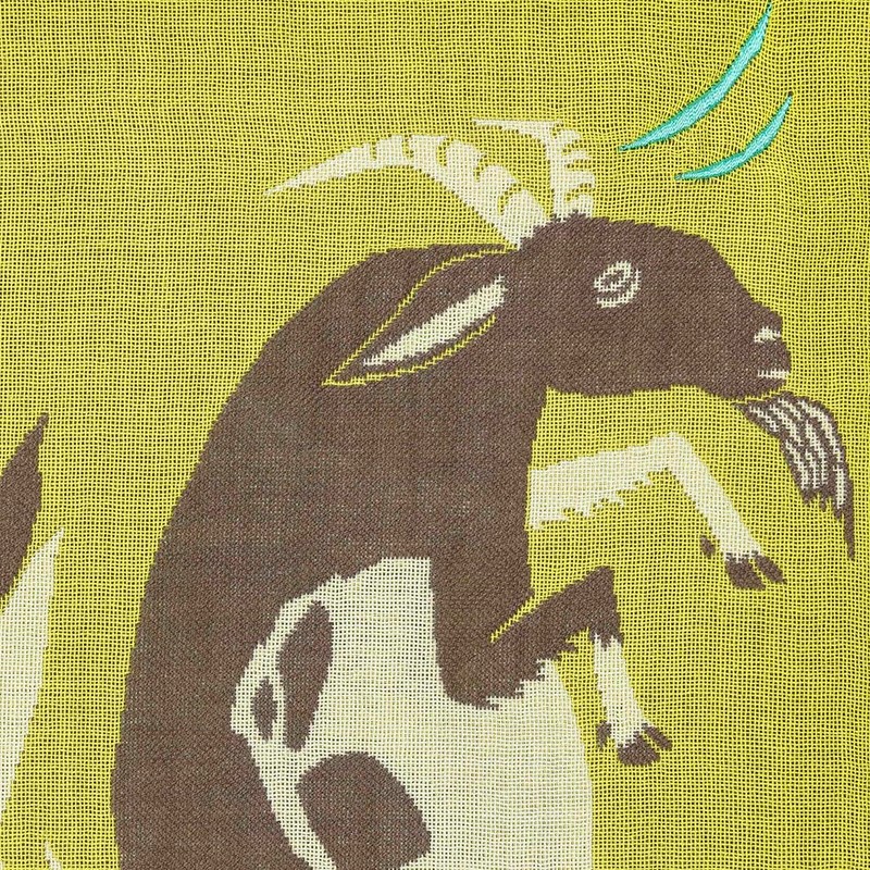MoritaMiW Triple Gauze Handkerchief, Hankachi, Goats Skipping Rock Mountain