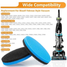 For BISSELL 6 Pack Filter for Bissell Pet Hair Eraser Turbo Plus Vacuum 2281, 22813, 22818