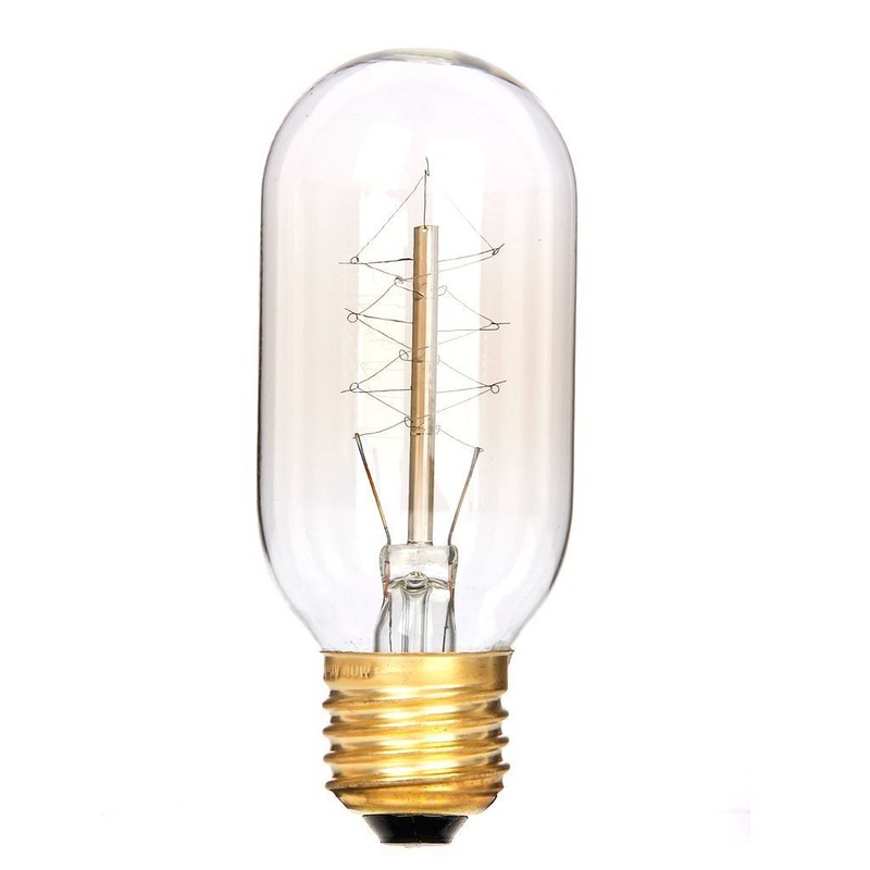 Vintage Edison Bulb - 25 Watt - T45 - Spiral