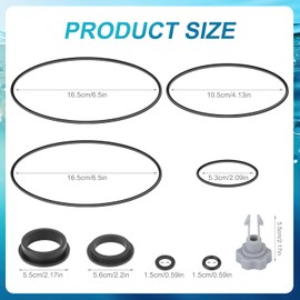 Gosknor Sand Filter Replacement Parts for Intex Krystal Clear 25013, Pool Pump Gasket Replacement Pool Parts O-Rings for Intex Sand Filter Parts