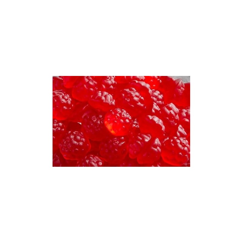 Bayside Candy Gummy Red Raspberries - Berry Red Gummi Raspberries