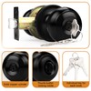 Probrico Keyed Entry Door Locks Black Door Knobs, Interior Door