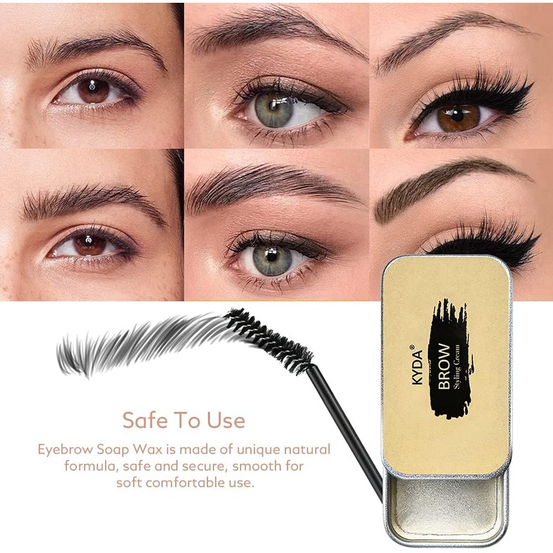 (A) - Ownest 2PCS Eyebrow Soap Kit,Brows Styling Soap,Long Lasting
