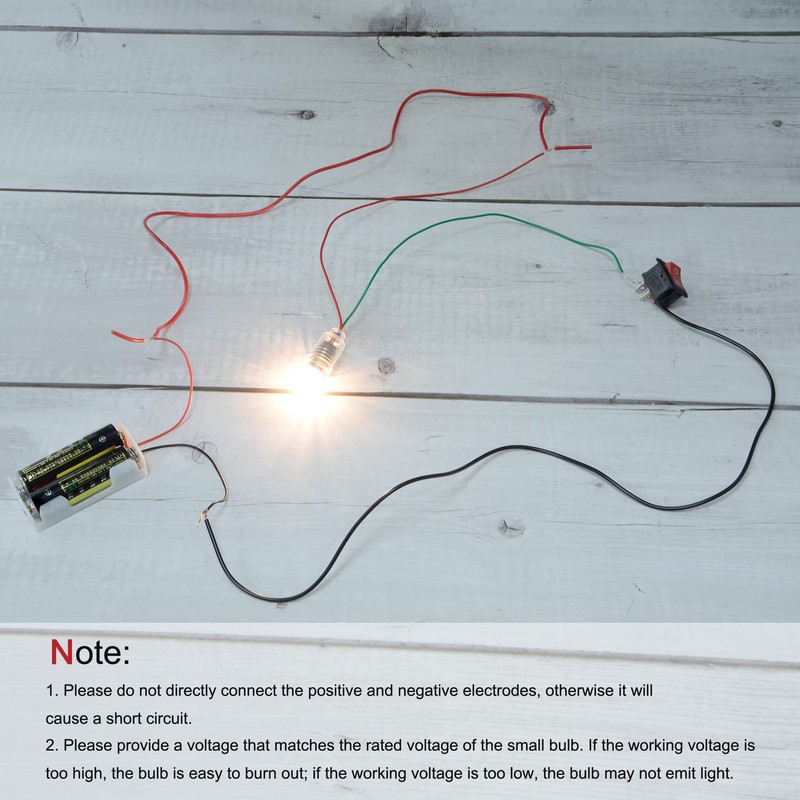 MECCANIXITY Electrical Circuit Experiment Set DIY Materials, 10Pcs 2.5V E10