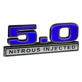 5.0 Nitrous Injected Emblem - Blue