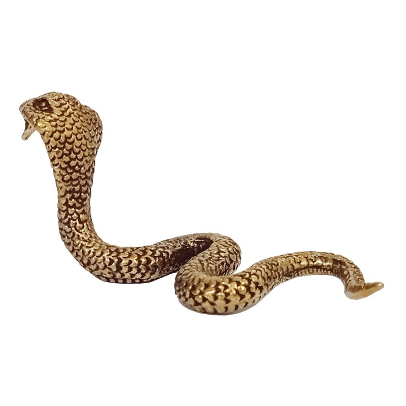 Purpledip Rare Miniature Brass Figurine King Cobra Nag Snake: Collectible