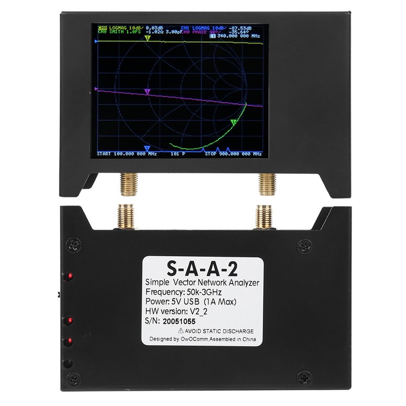 50KHz‑3GHZ Antenna Analyzer 2.8in Screen with Shell Network Analysising Tool