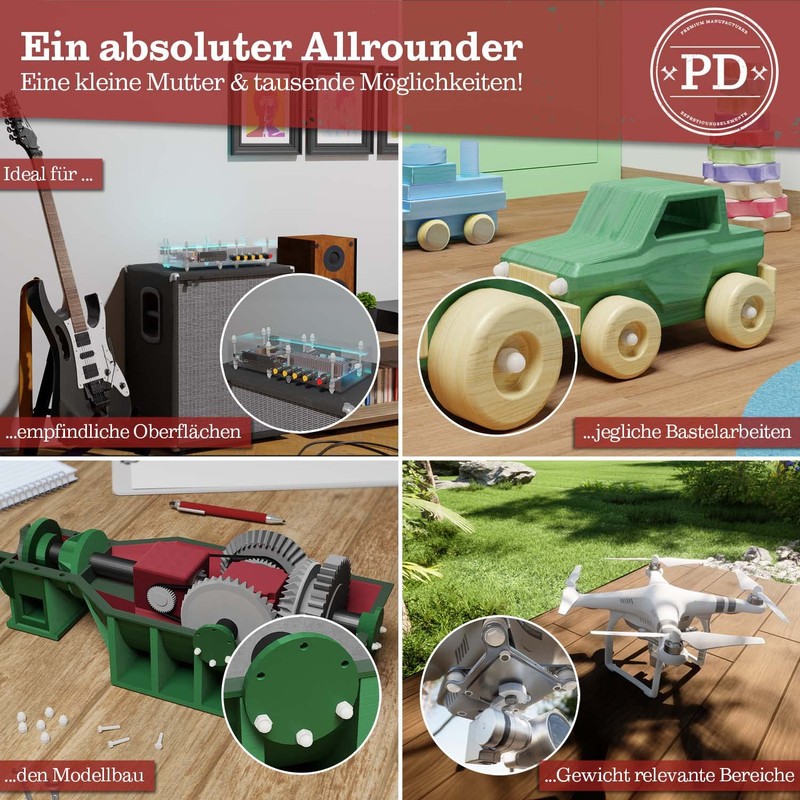 PD® Plastic Cap Nuts M6 (DIN 1587) | High Quality