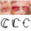 Xpircn Fake Lip Piercings Fake Snake Bite Non-Piercing Lip Cuff