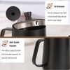 TAMUME 600ML Black Teflon Coating 5mm Gooseneck Spout Drip Pot