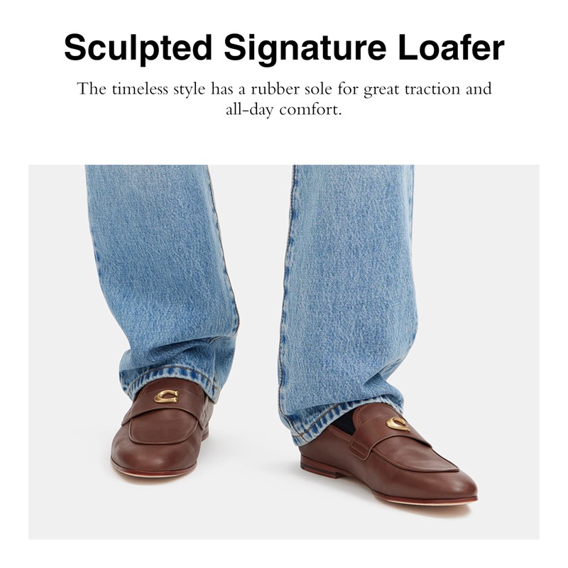 Coach, Tanner Loafer, Saddle, 7 D