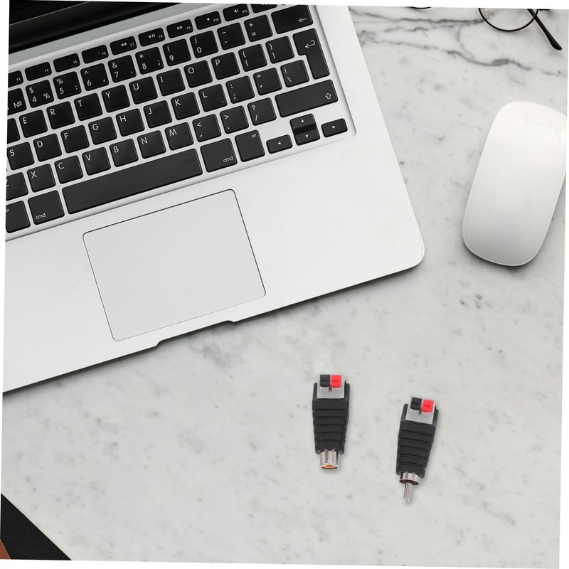 Gatuida 6pcs RCA Male Connector to Av Screw Terminal Adapter