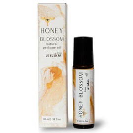 Amallow All Natural Non-Toxic Perfume Roller - Made With Pure and Organic Essential Oils - Hints of Honey, Vanilla, Lavender, Frankincense, Bergamot, Rosemary & Chamomile (Honey Blossom)